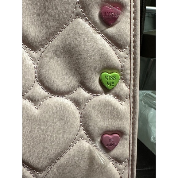 Betsey Johnson‎ Pink Heart Candy Conversation Hearts Tote Bag Purse - Picture 9 of 13